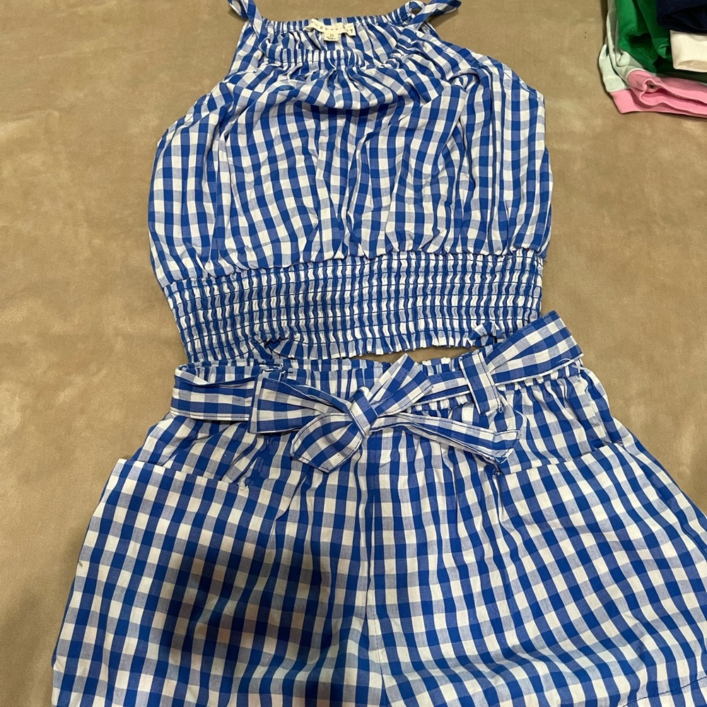Copper Key Matching Set Blue & White Gingham - Picture 13 of 16